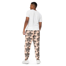 Load image into Gallery viewer, Sepia Samoan flower Unisex track pants