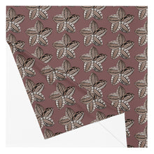 Load image into Gallery viewer, Samoan Flower brown fabric