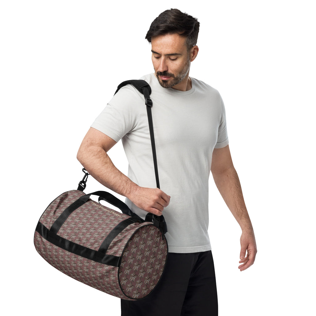 Samoan flower print gym bag