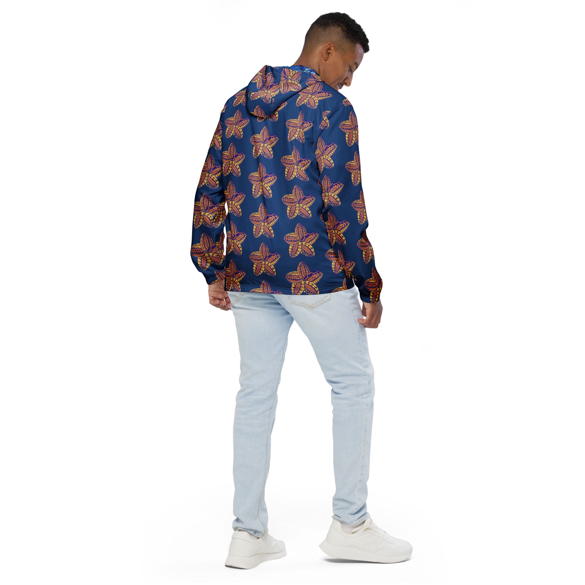 Men’s windbreaker Samoan Flower Peach