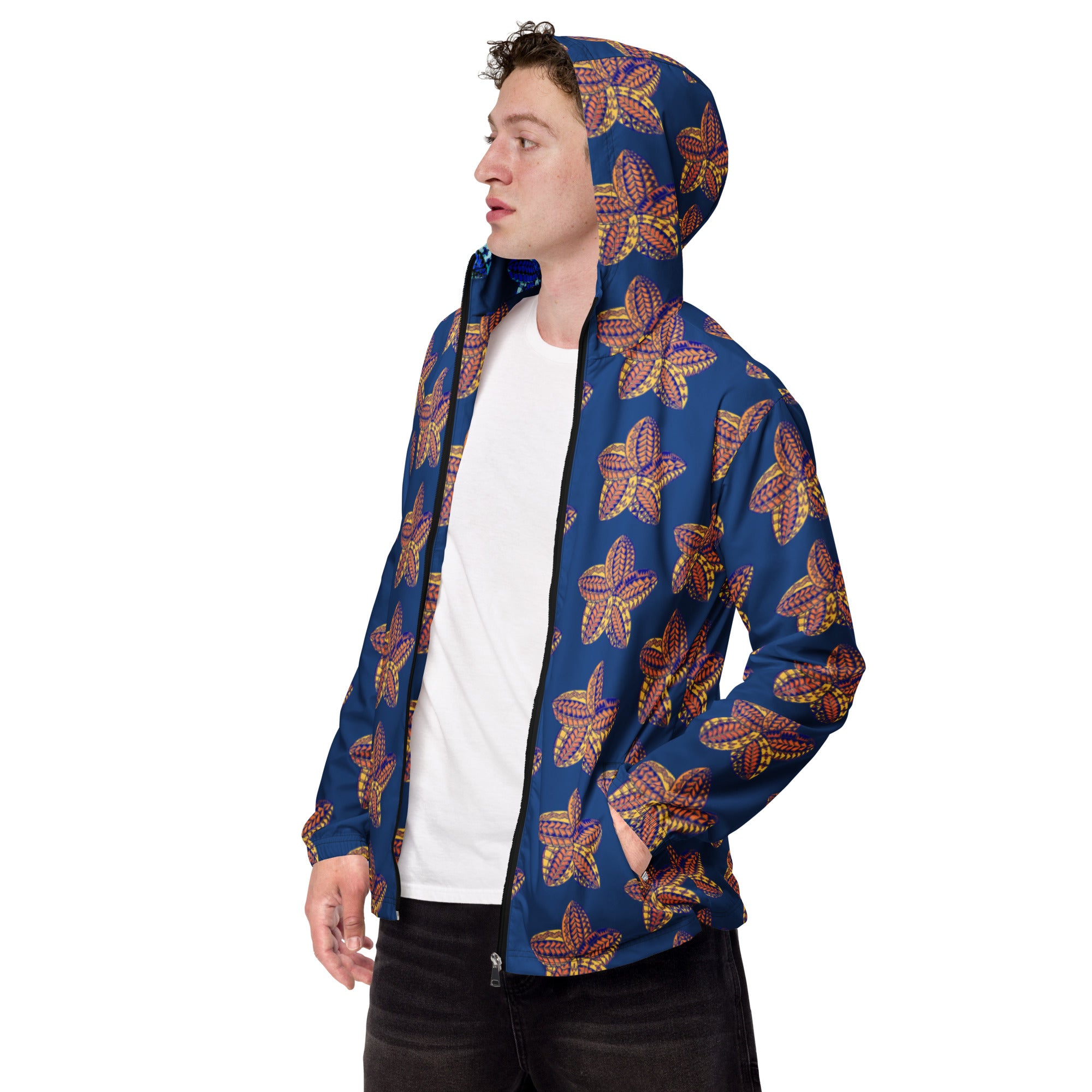 Men’s windbreaker Samoan Flower Peach