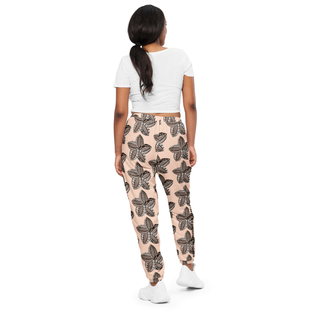 Sepia Samoan flower Unisex track pants