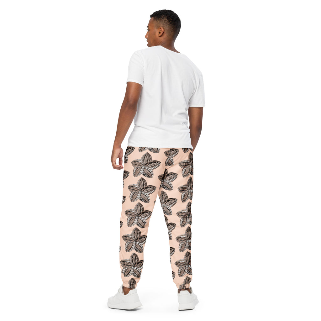 Sepia Samoan flower Unisex track pants