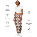Sepia Samoan flower Unisex track pants
