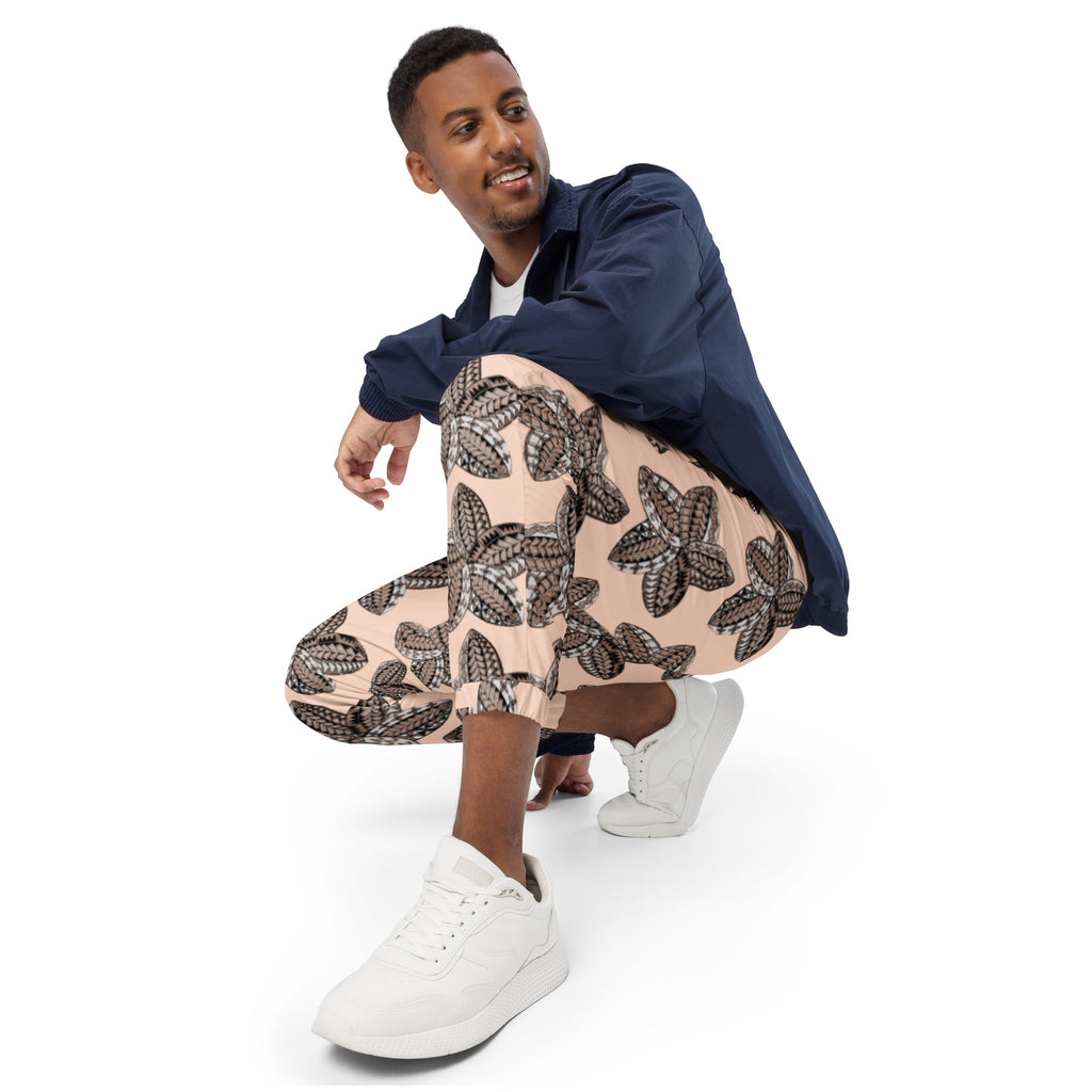 Sepia Samoan flower Unisex track pants