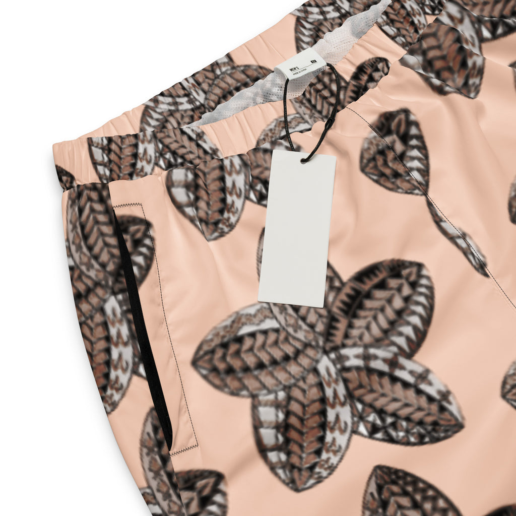 Sepia Samoan flower Unisex track pants