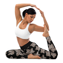 Load image into Gallery viewer, Samoan flower Sepia Yoga Leggings
