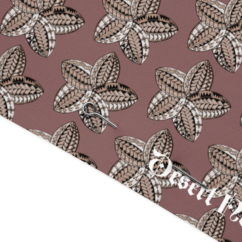 Samoan Flower brown fabric