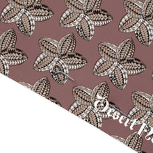 Load image into Gallery viewer, Samoan Flower brown fabric
