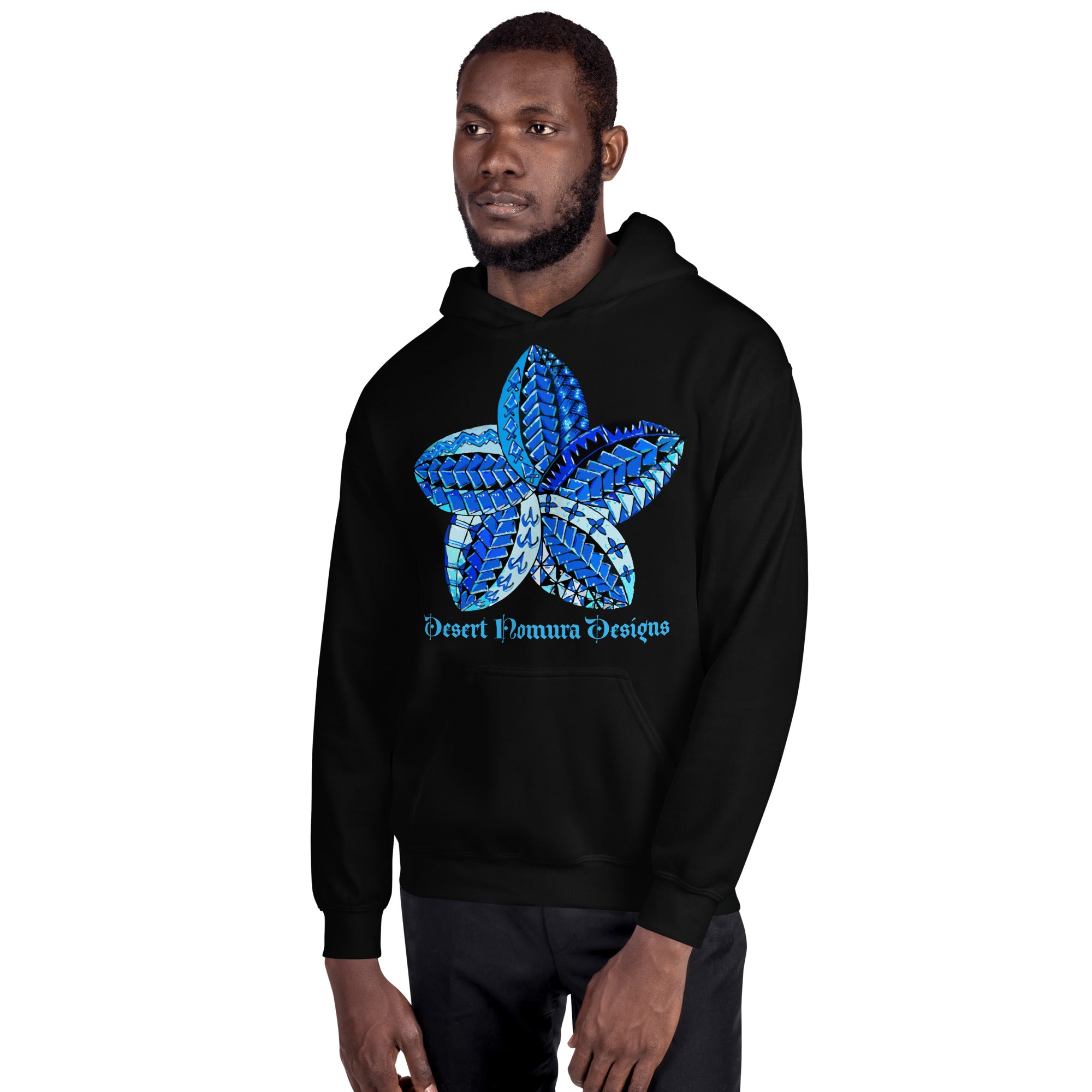 Blue Samoan Flower Unisex Hoodie