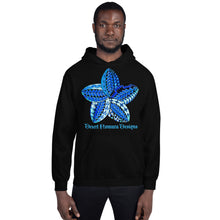 Load image into Gallery viewer, Blue Samoan Flower Unisex Hoodie
