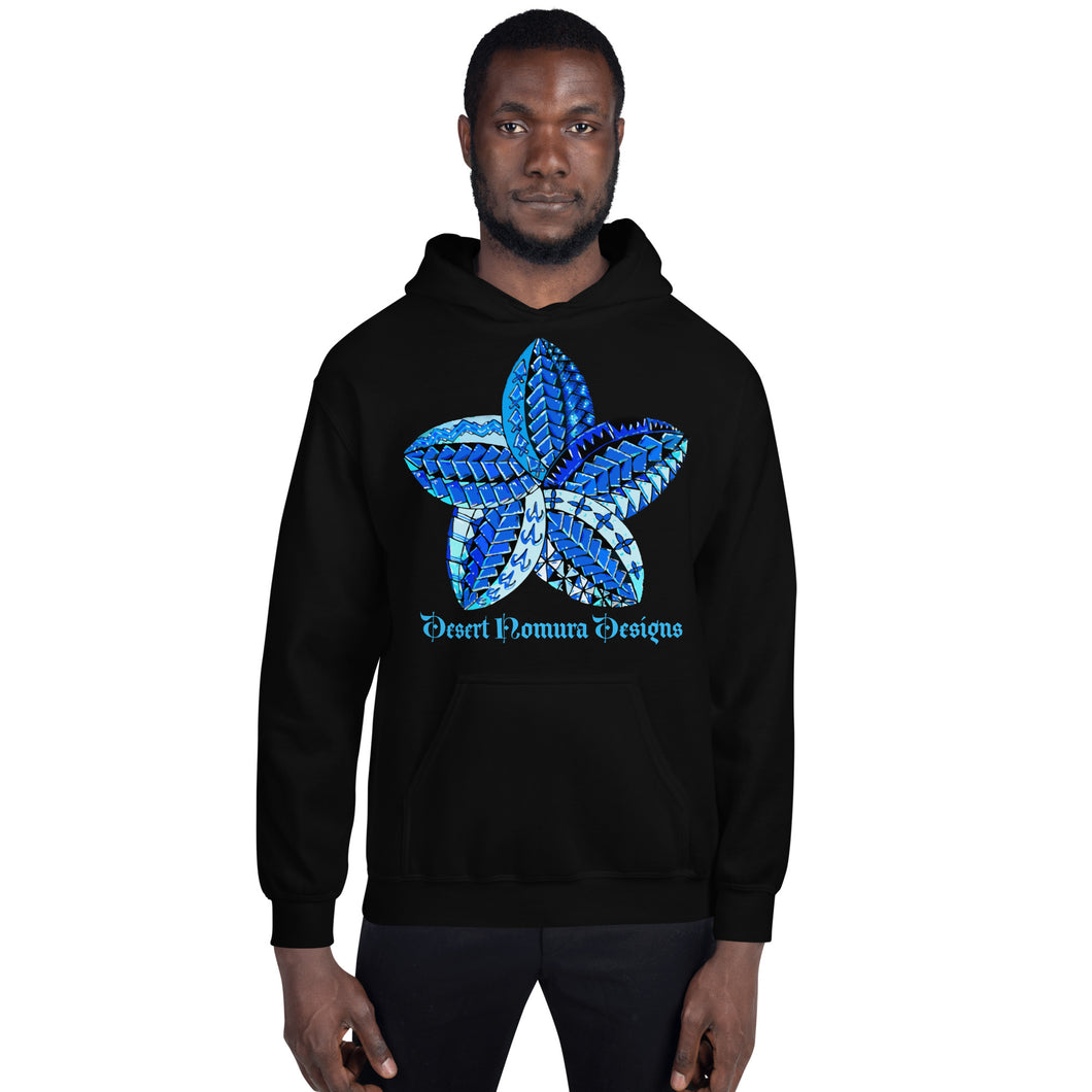 Blue Samoan Flower Unisex Hoodie