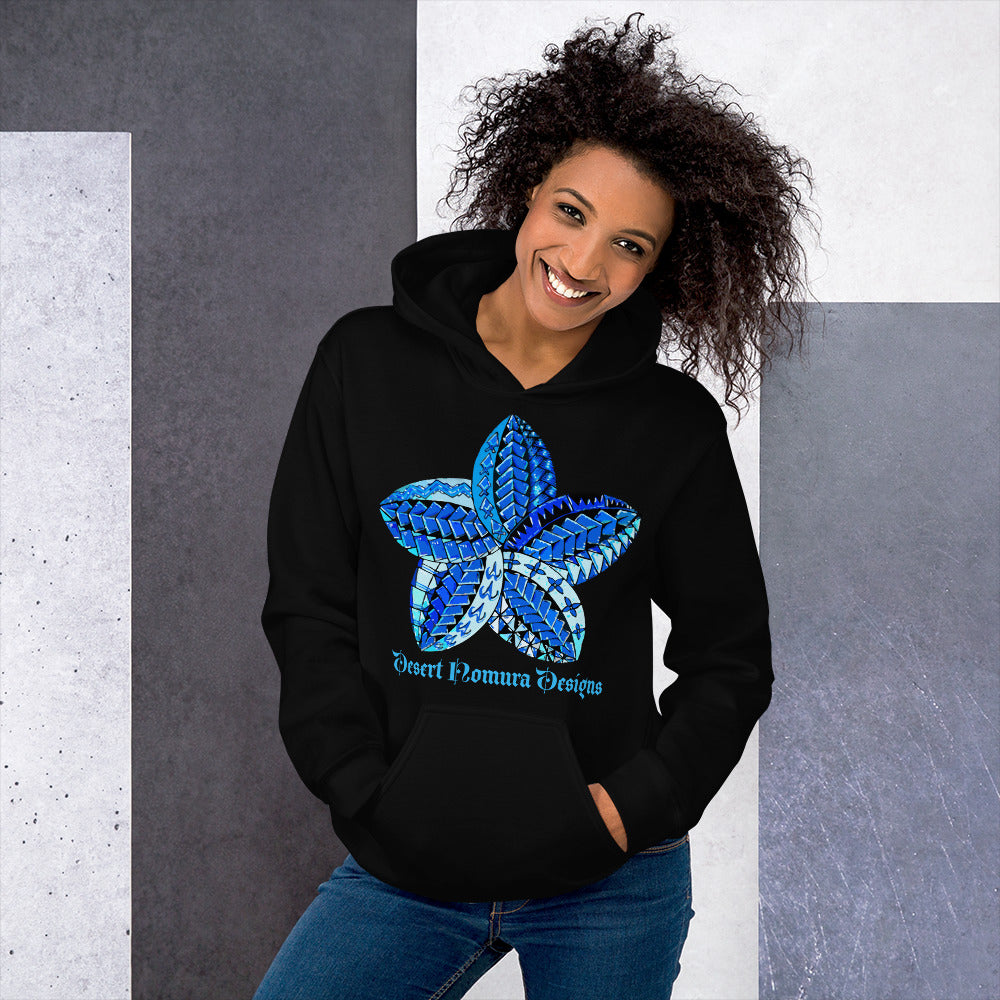 Blue Samoan Flower Unisex Hoodie