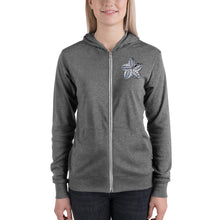 Load image into Gallery viewer, Samoan gray flowerUnisex zip hoodie
