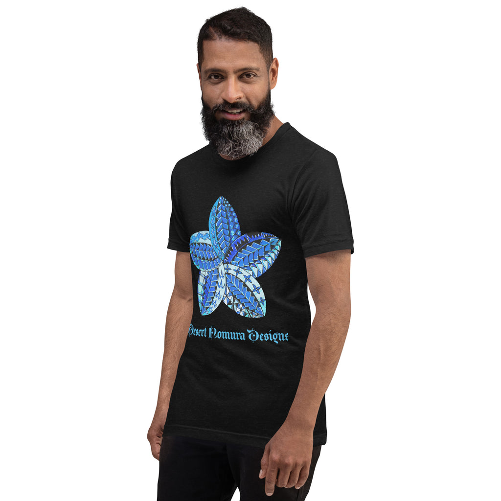 Blue Samoan Flower Unisex t-shirt