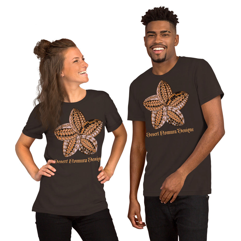 Unisex t-shirt Brown Flower
