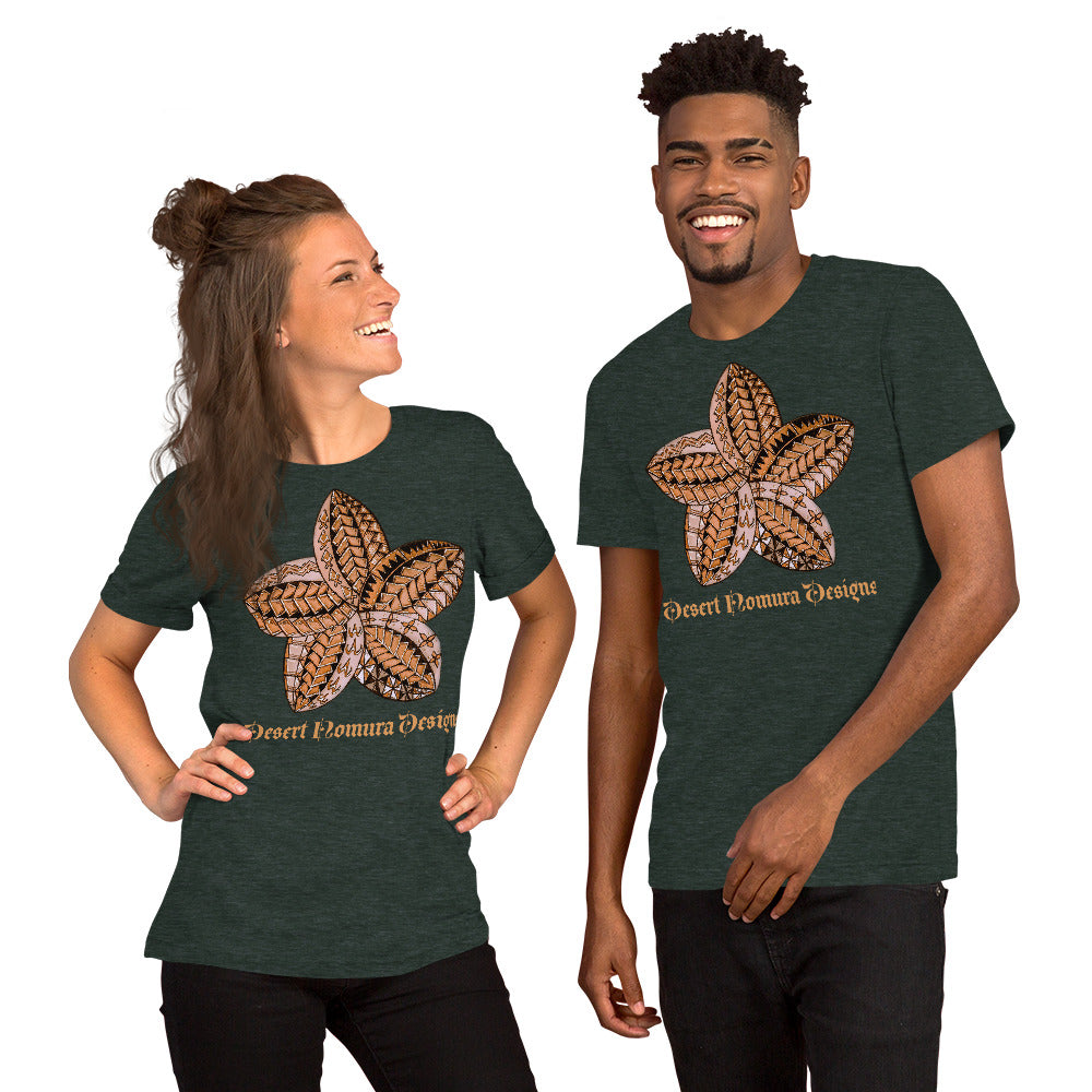Unisex t-shirt Brown Flower