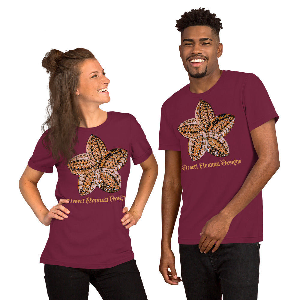 Unisex t-shirt Brown Flower